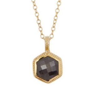 Anna Beck 18K Gold & Silver Grey Sapphire Necklace